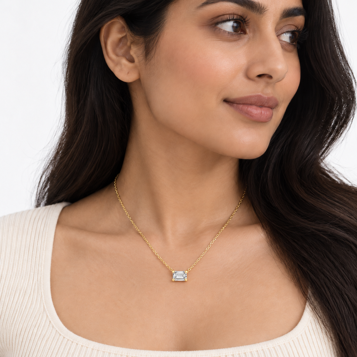 The Chelsea Emerald Lab-Grown Necklace
