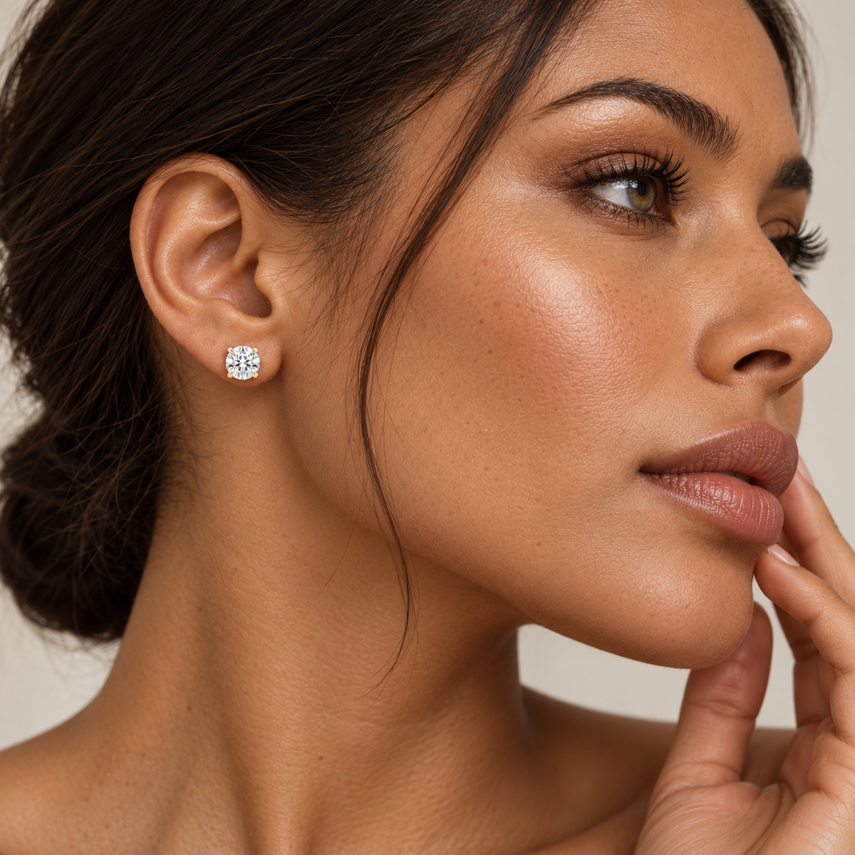 The Chelsea Round Lab-Grown Stud Earrings