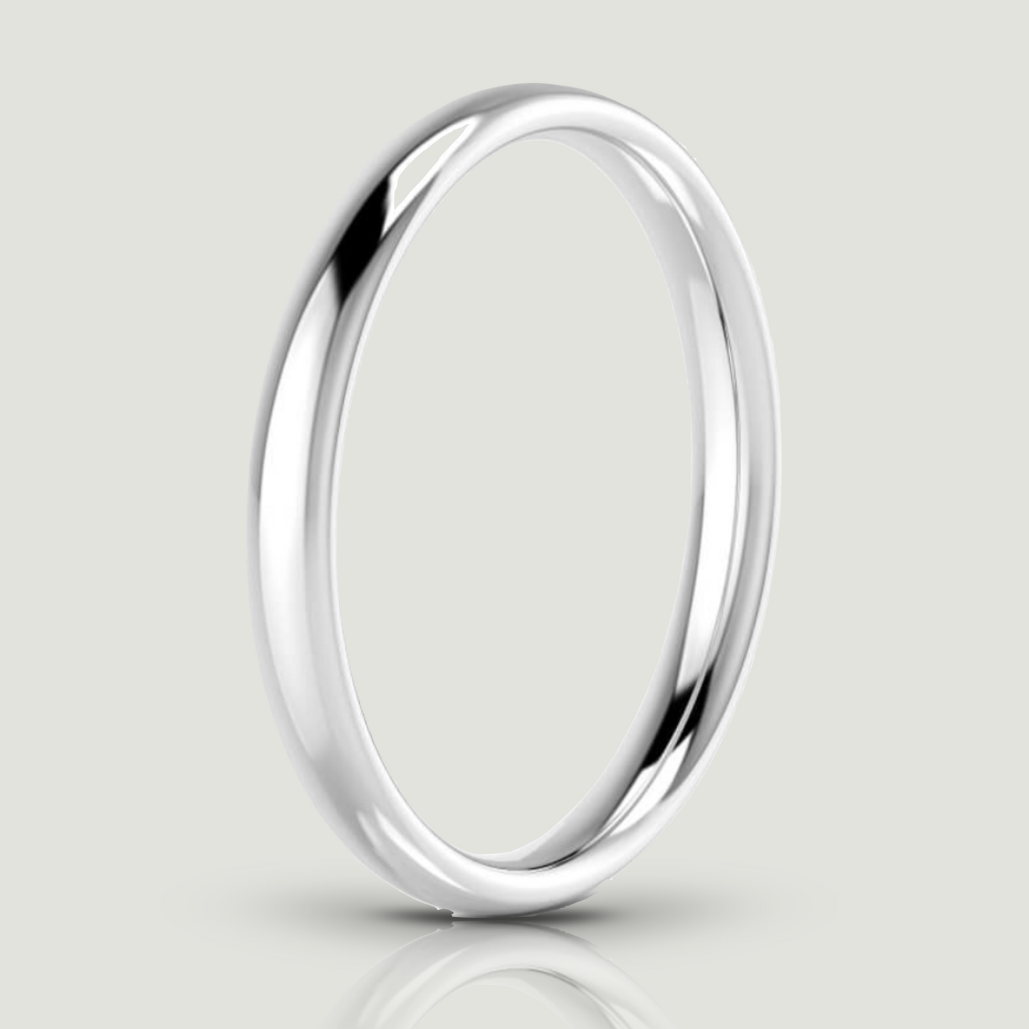 Platinum 2.5mm Traditional Court Ring