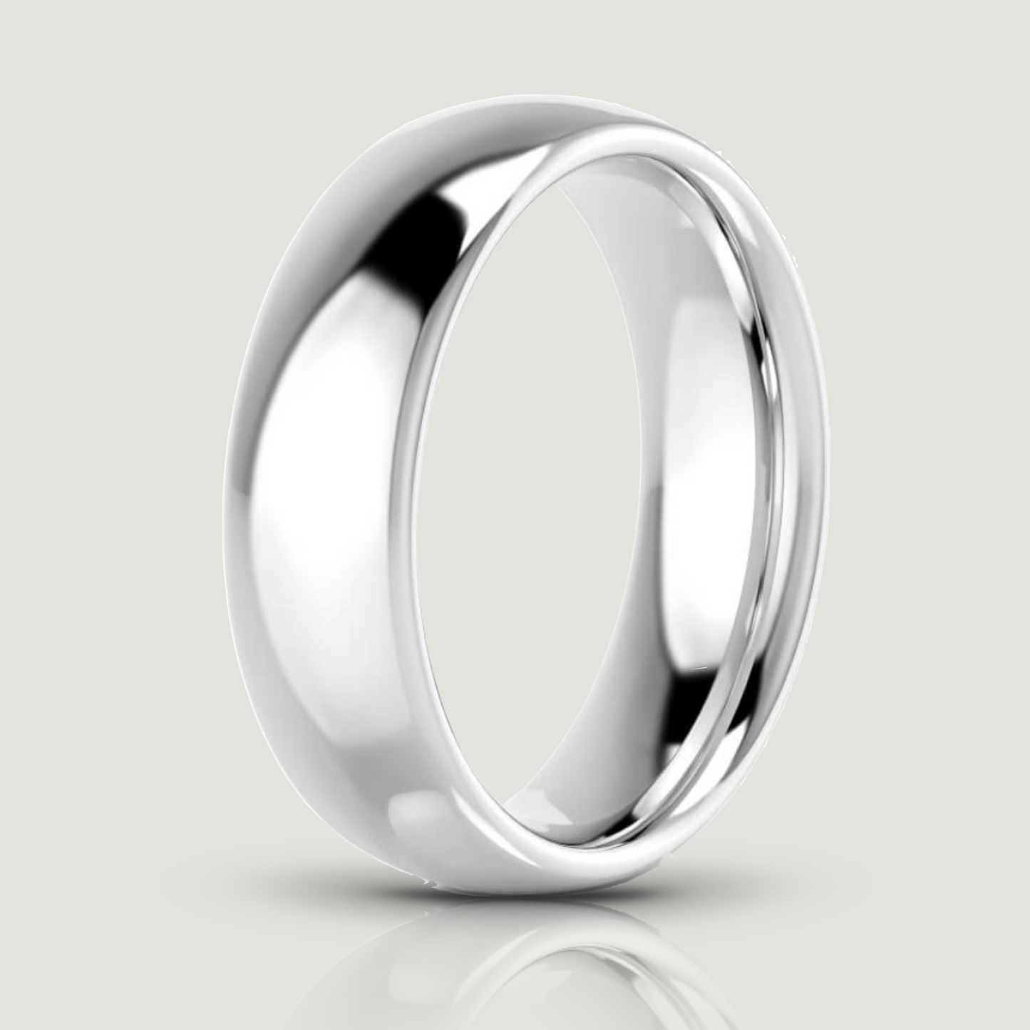Platinum 6.0mm Traditional Court Ring
