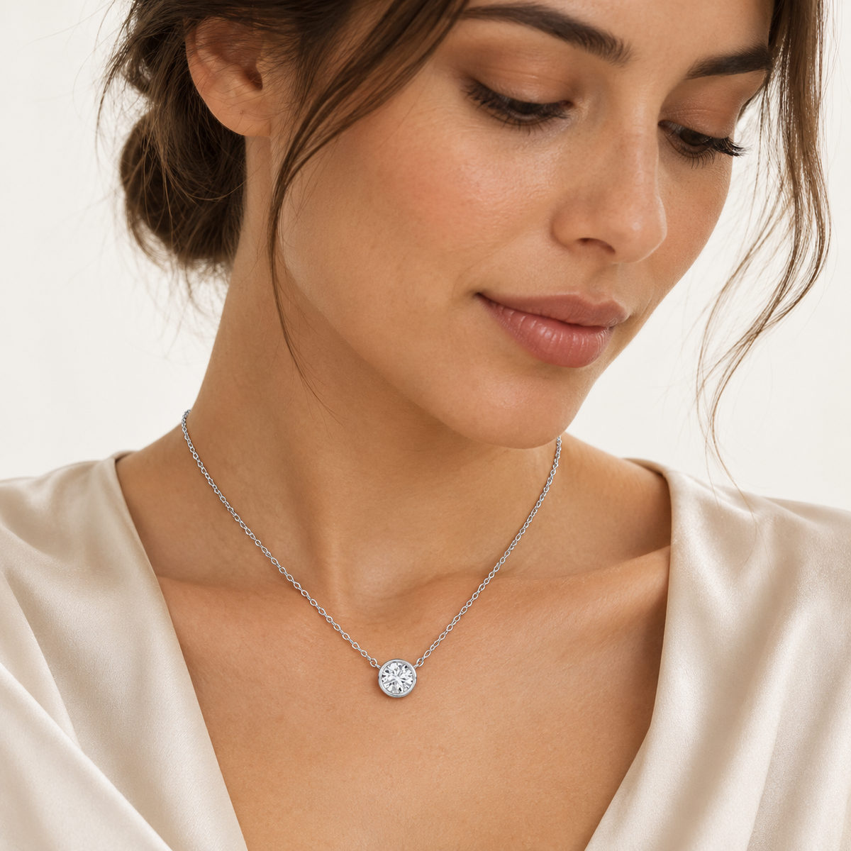 The Primrose Round Lab-Grown Necklace