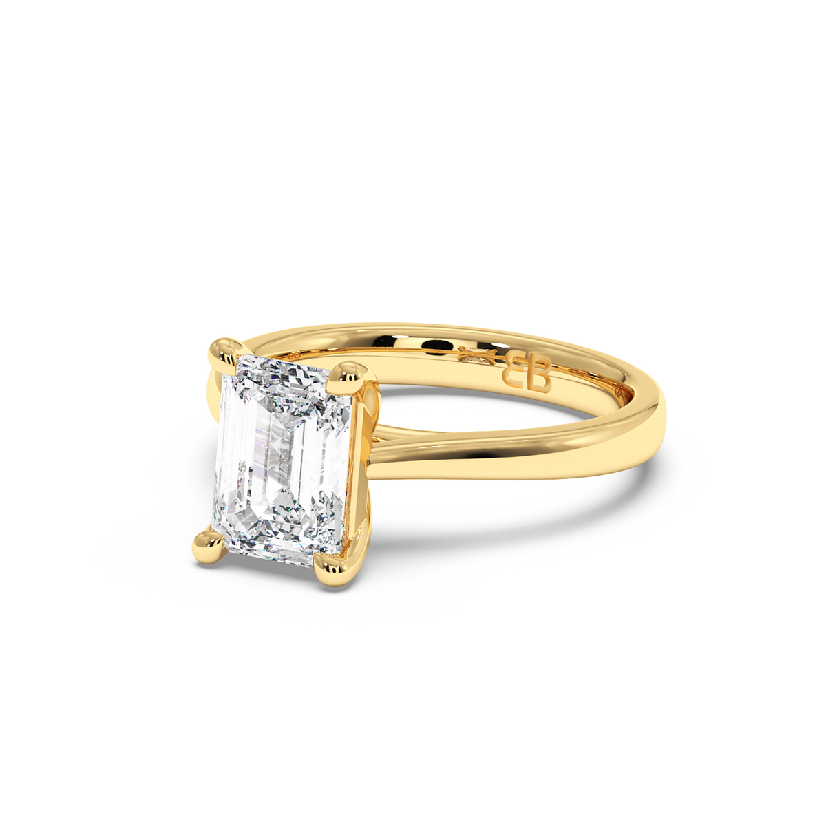 The Belgravia Emerald Lab-Grown Yellow Gold Ring