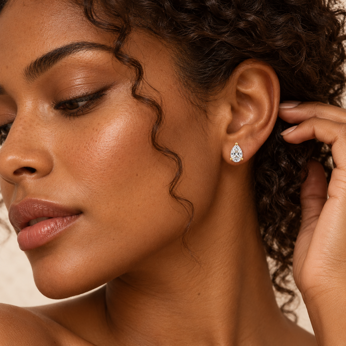 The Chelsea Pear Lab-Grown Stud Earrings