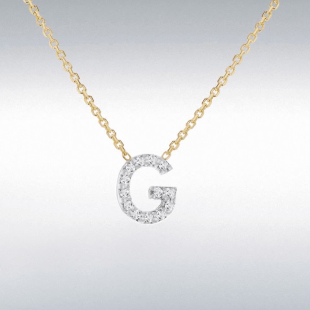Diamond Initial Necklace