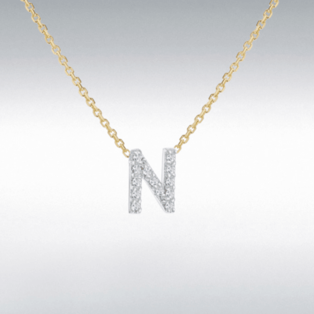 Diamond Initial Necklace
