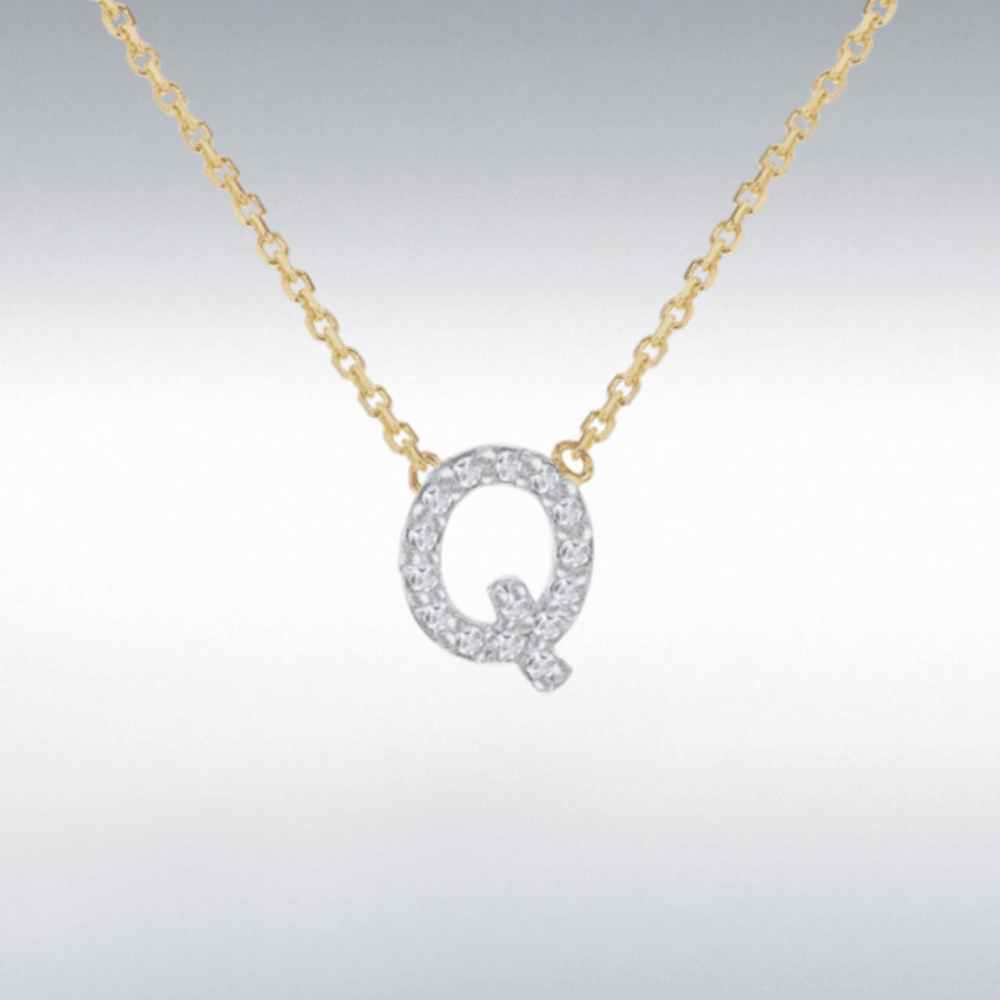 Diamond Initial Necklace