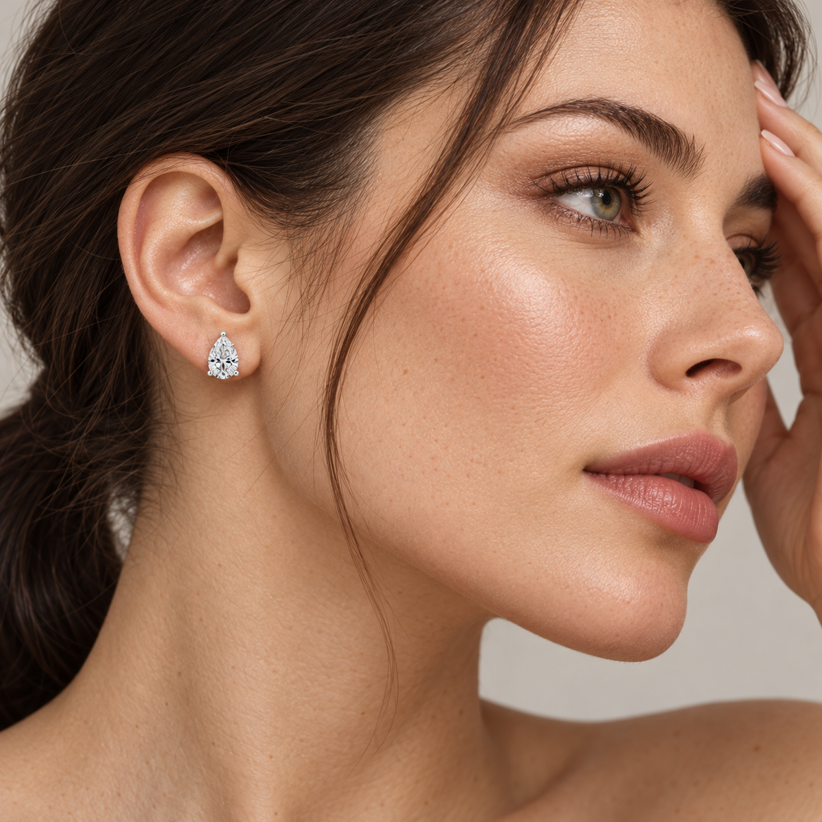 The Chelsea Pear Lab-Grown Stud Earrings