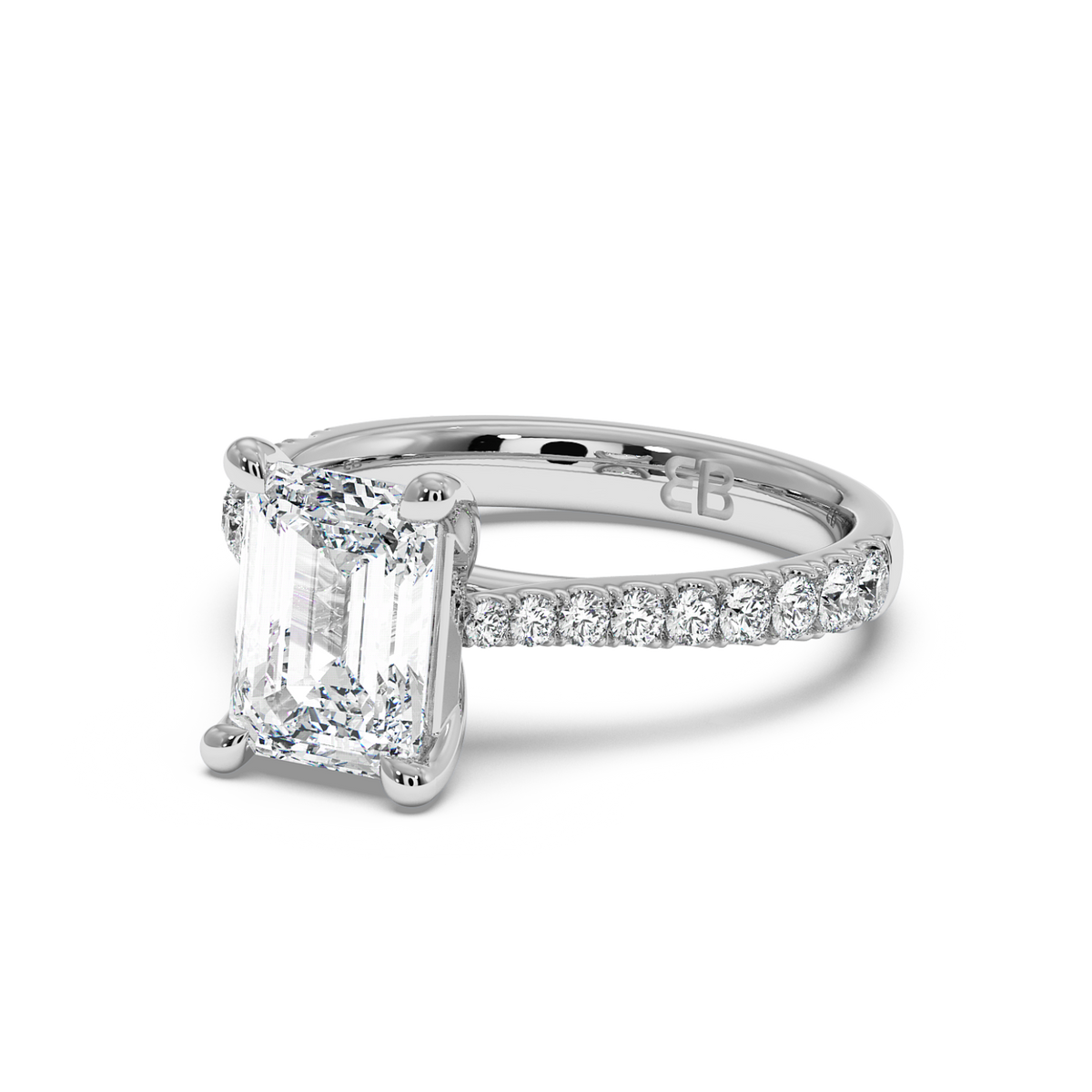The Richmond Emerald Lab-Grown Platinum Ring