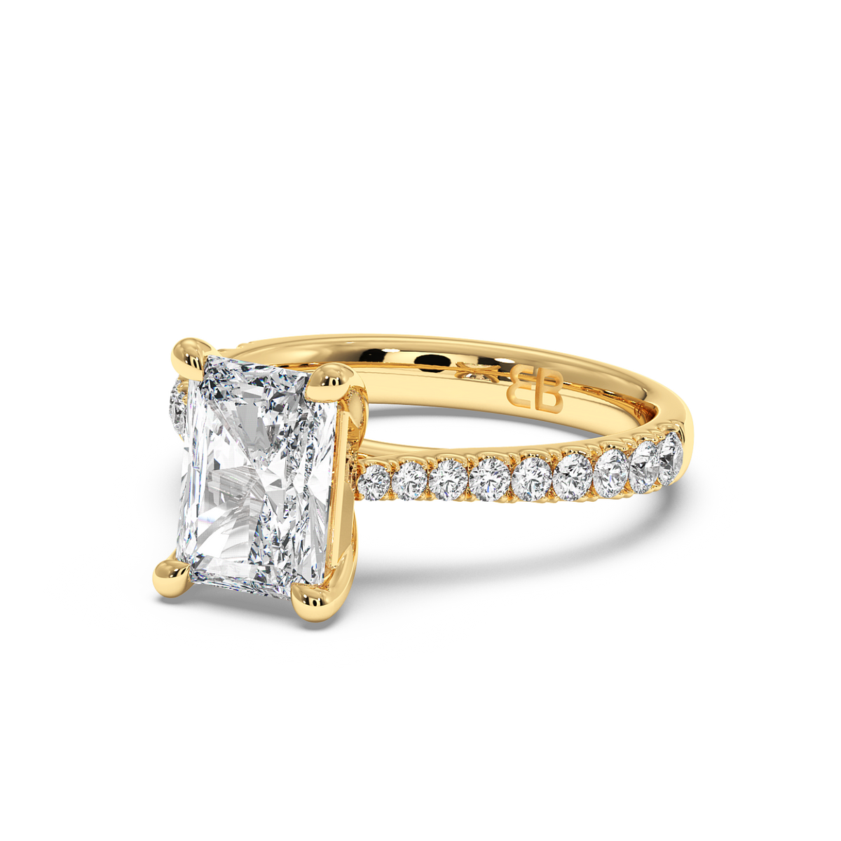 The Richmond Radiant Lab-Grown Yellow Gold Ring