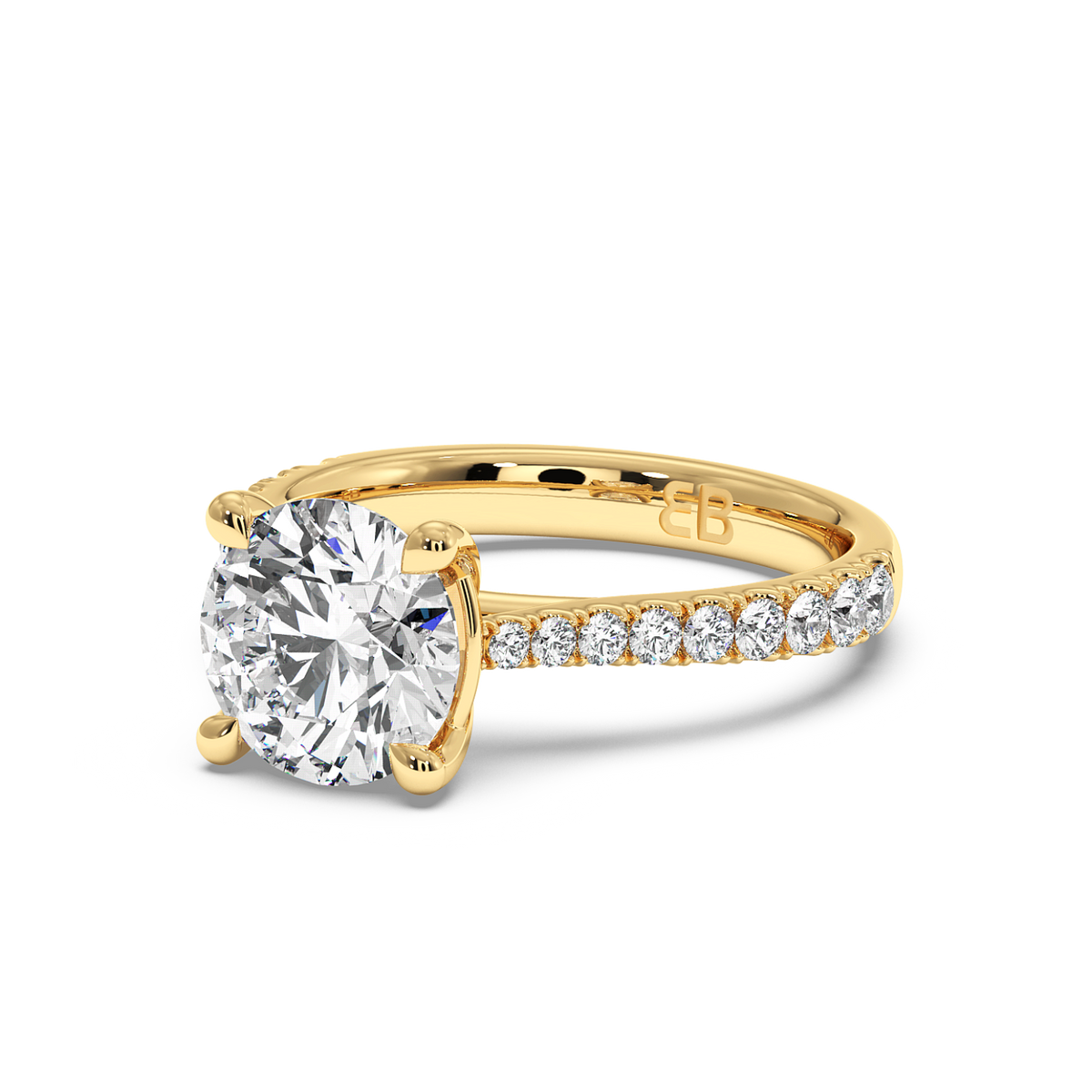 The Richmond Round Lab-Grown Yellow Gold Ring