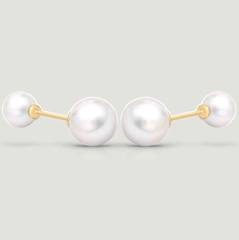 reversible pearl stud earrings