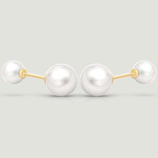 reversible pearl stud earrings