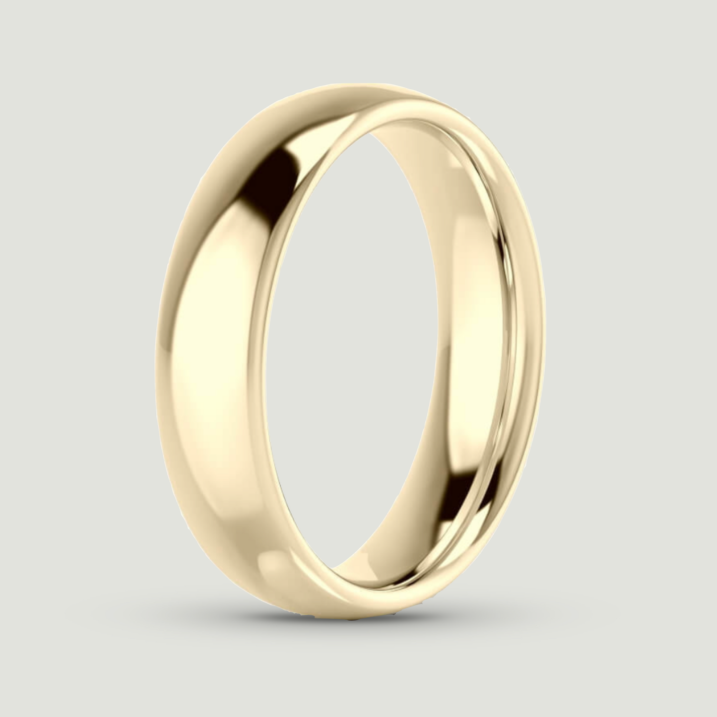 Yellow Gold 5.0mm Traditional Court Ring
