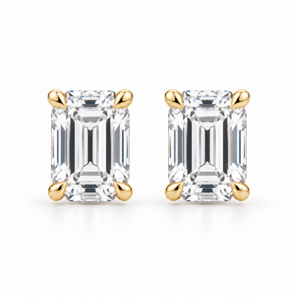 The Chelsea Emerald Lab-Grown Stud Earrings