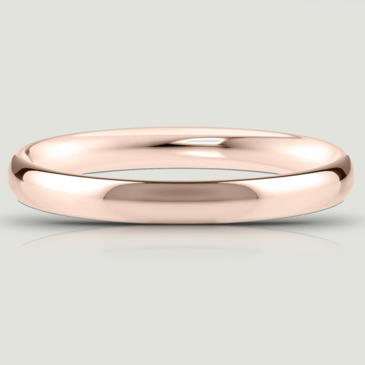 Rose Gold 2.5mm Traditional Court Ring