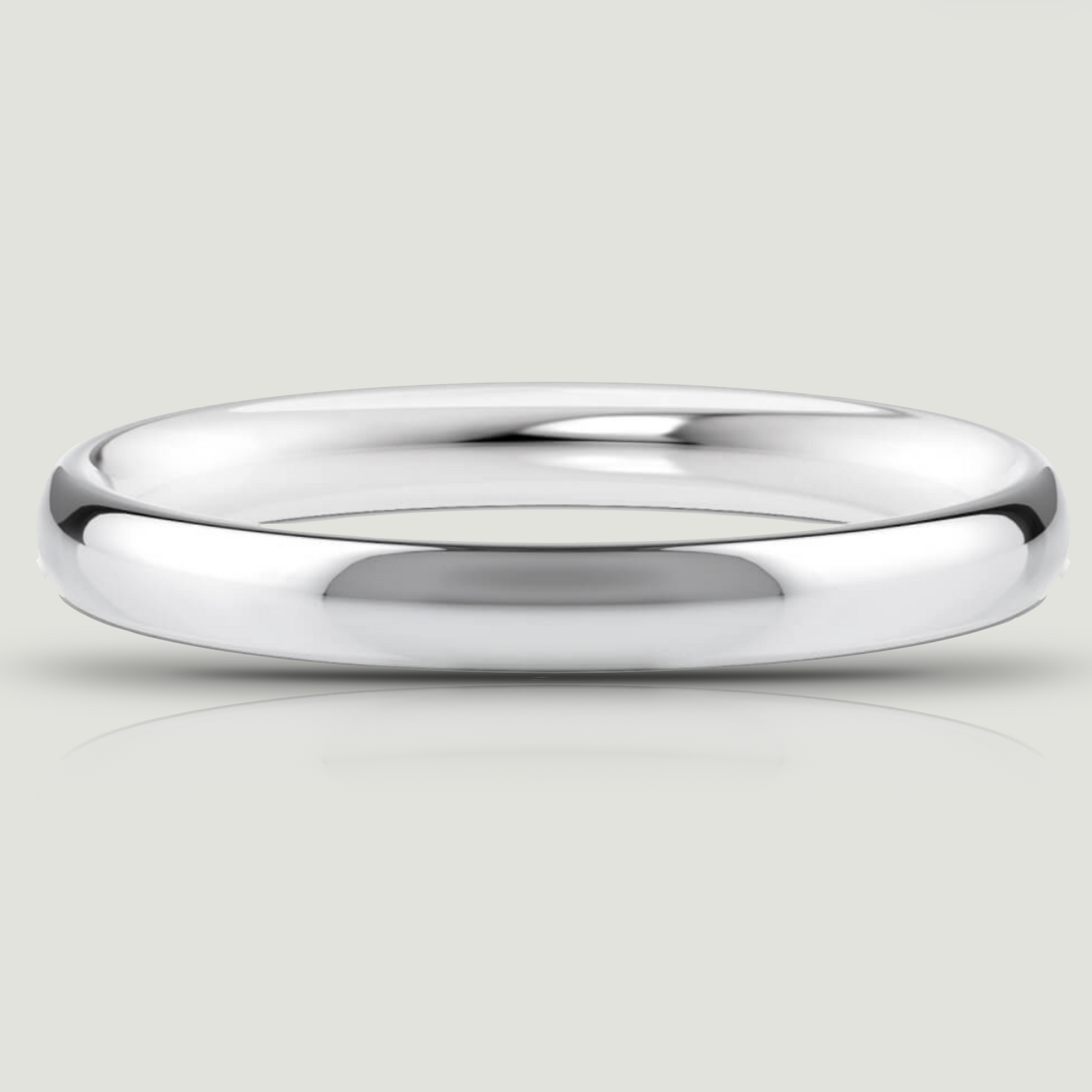 Platinum 2.5mm Traditional Court Ring