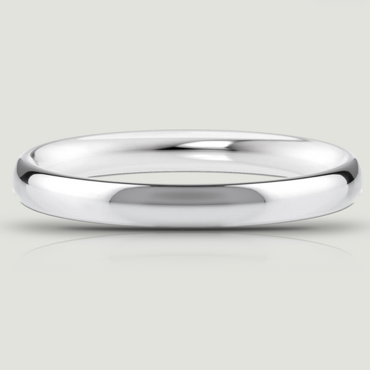 Platinum 2.5mm Traditional Court Ring