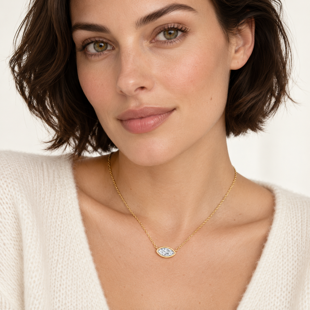 The Primrose Marquise Lab-Grown Necklace