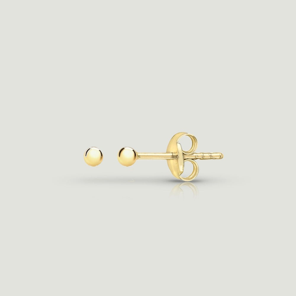 2mm ball stud earring in 9ct yellow gold