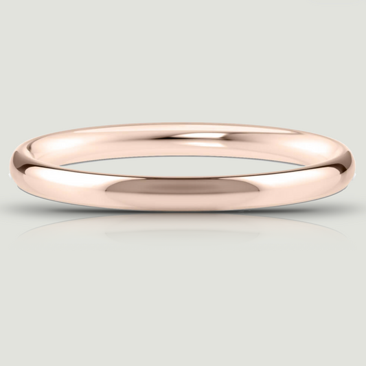Rose Gold 2.0mm Traditional Court Ring