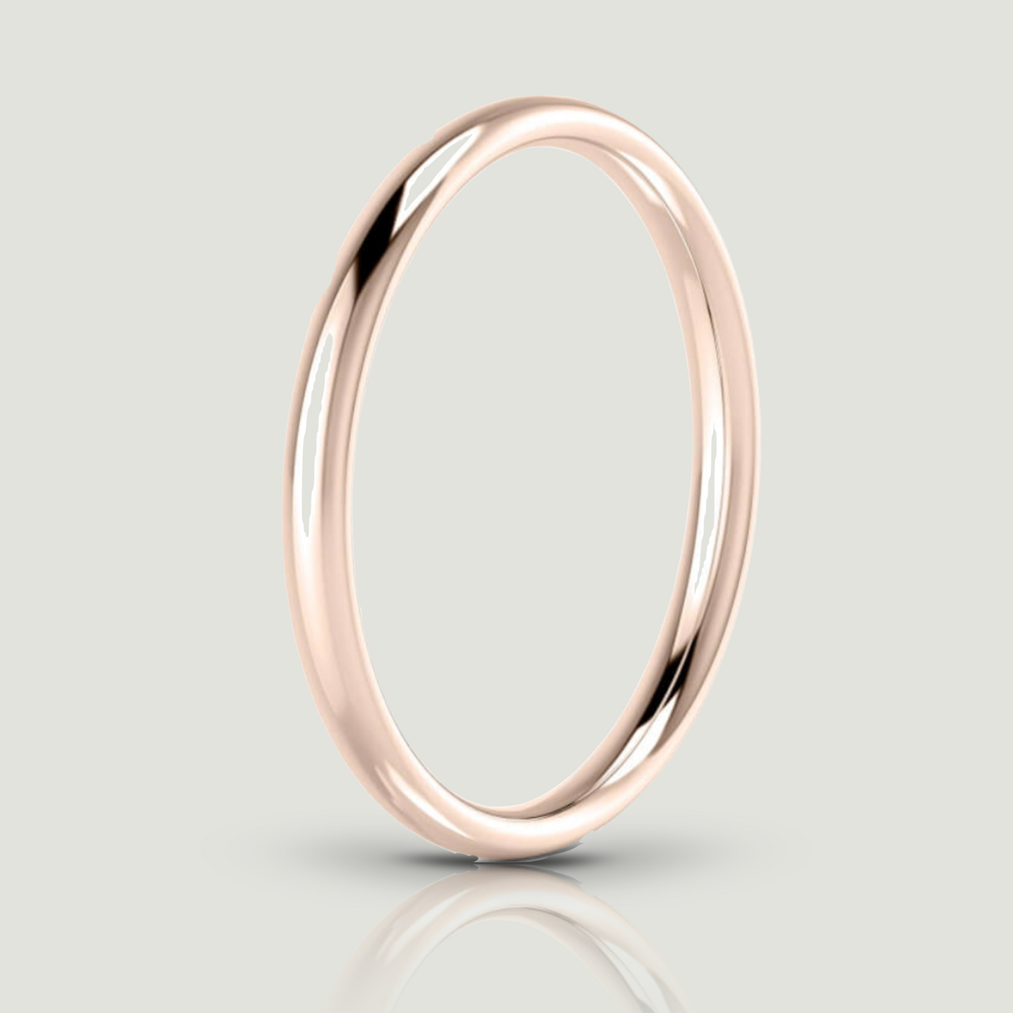 Rose Gold 2.0mm Traditional Court Ring