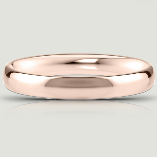 Rose Gold 3.0mm Traditional Court Ring