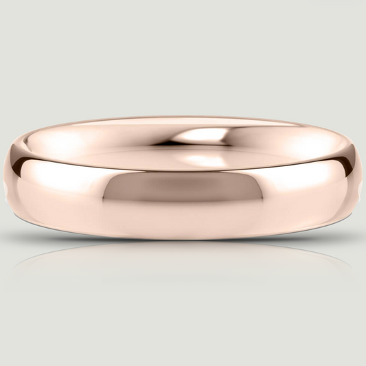 Rose Gold 4.0mm Traditional Court Ring