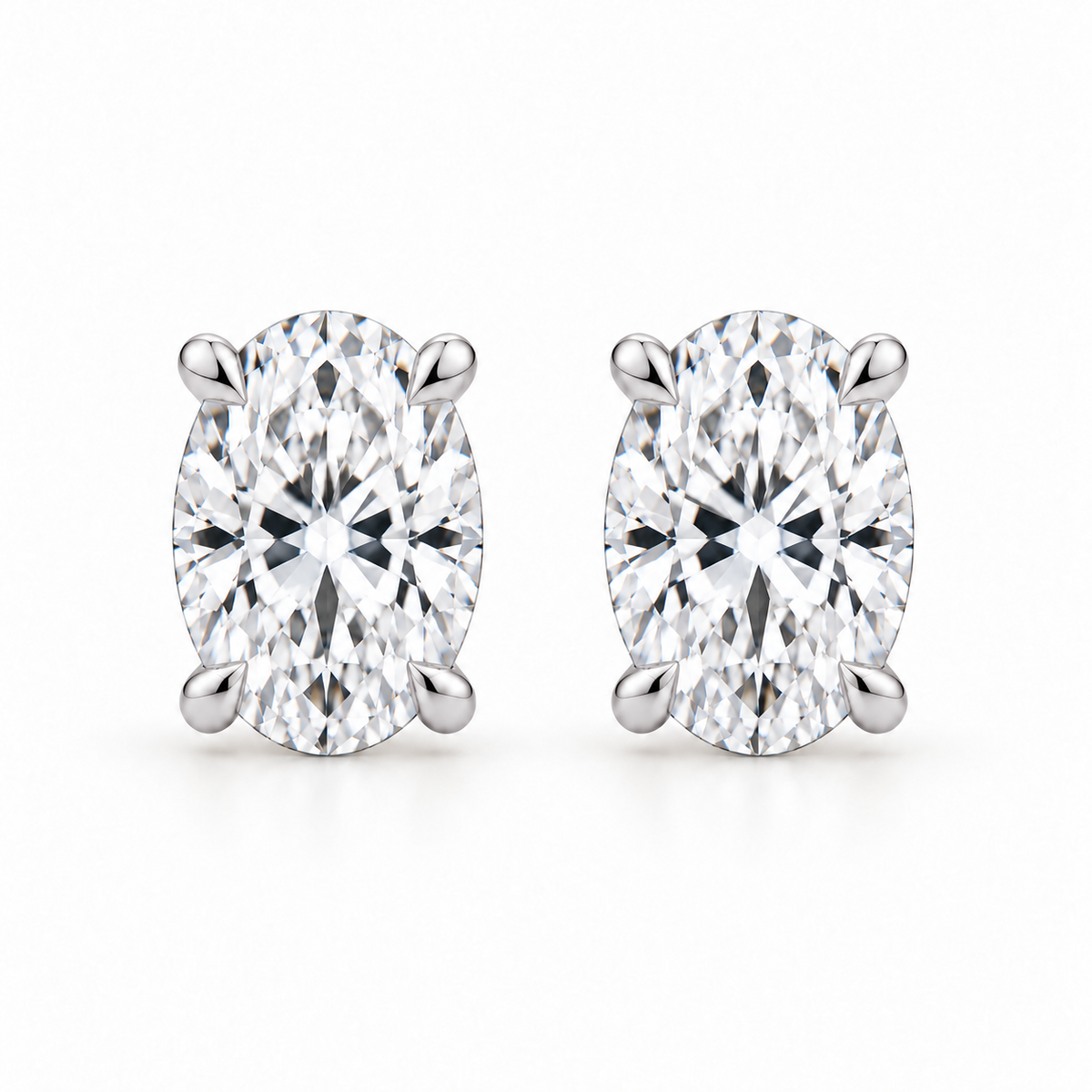 The Chelsea Oval Lab-Grown Stud Earrings