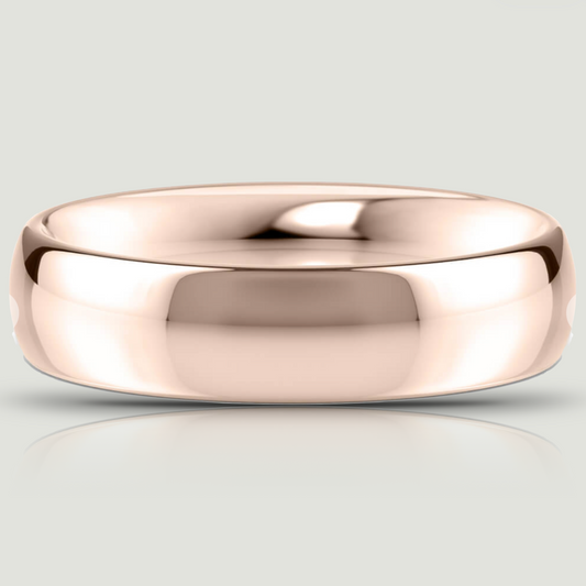 Rose Gold 5.0mm Traditional Court Ring