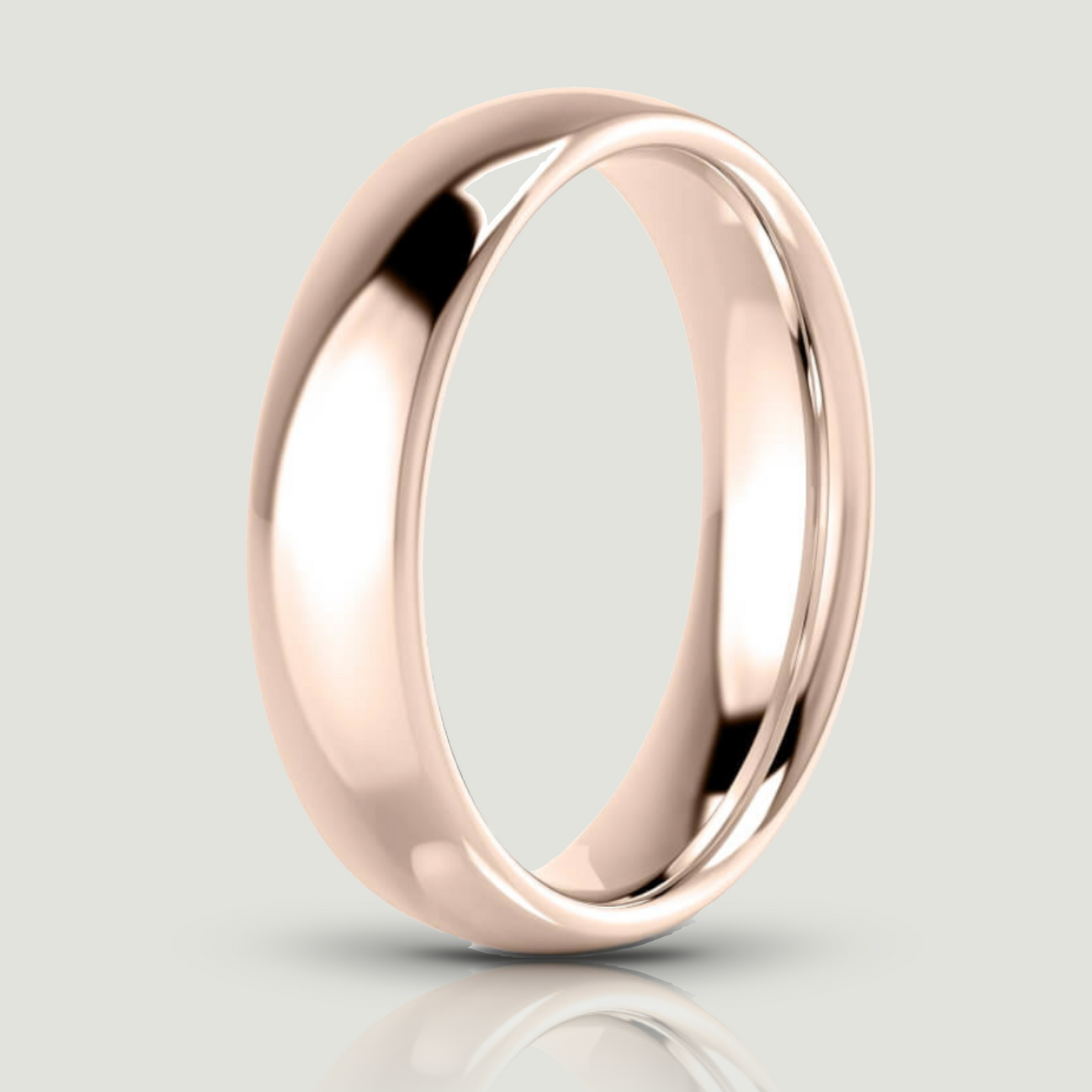 Rose Gold 5.0mm Traditional Court Ring