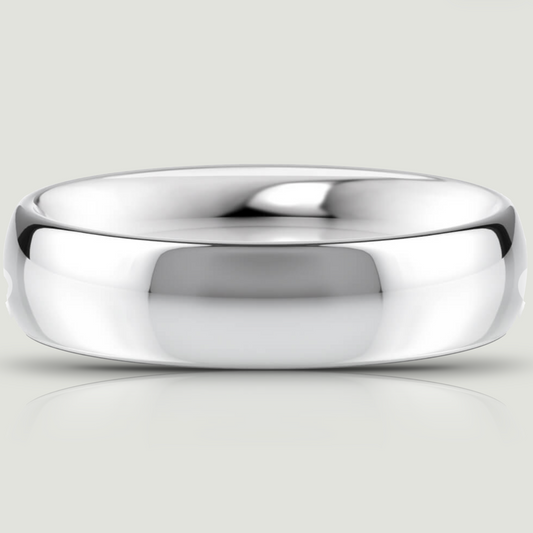 Platinum 5.0mm Traditional Court Ring