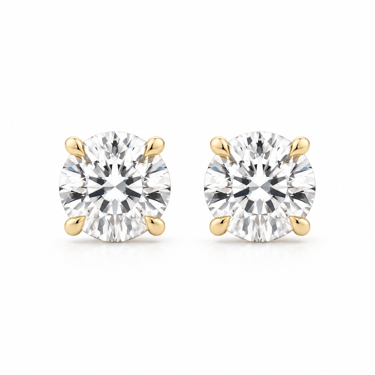The Chelsea Round Lab-Grown Stud Earrings