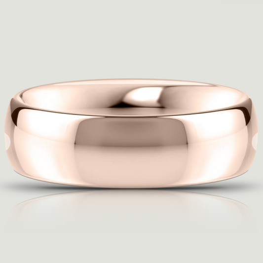 Rose Gold 6.0mm Traditional Court Ring