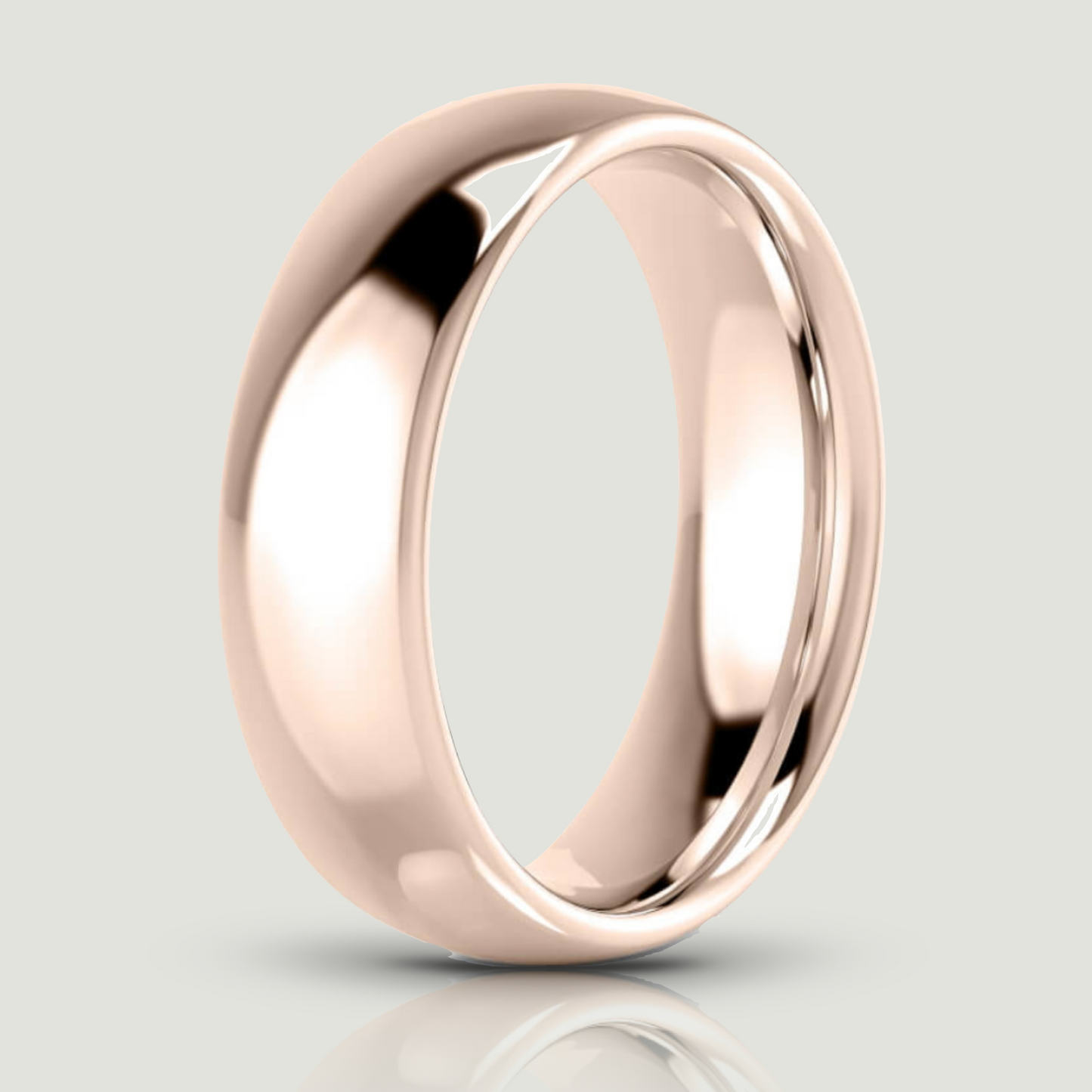 Rose Gold 6.0mm Traditional Court Ring