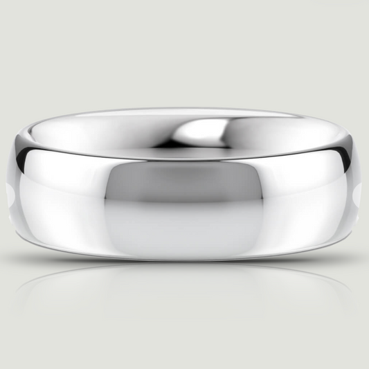 Platinum 6.0mm Traditional Court Ring