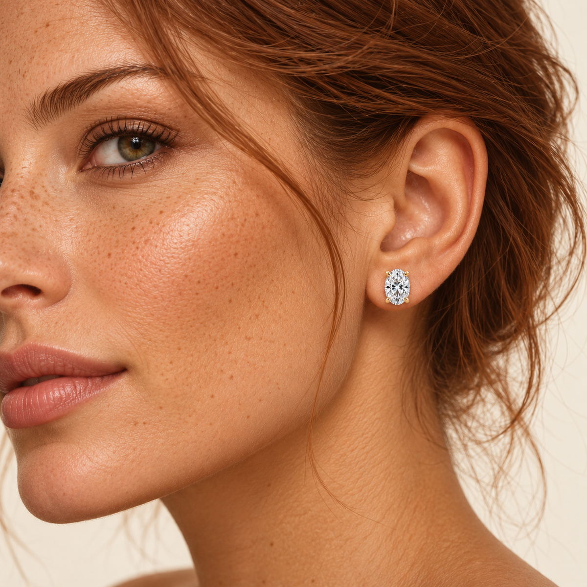 The Chelsea Oval Lab-Grown Stud Earrings