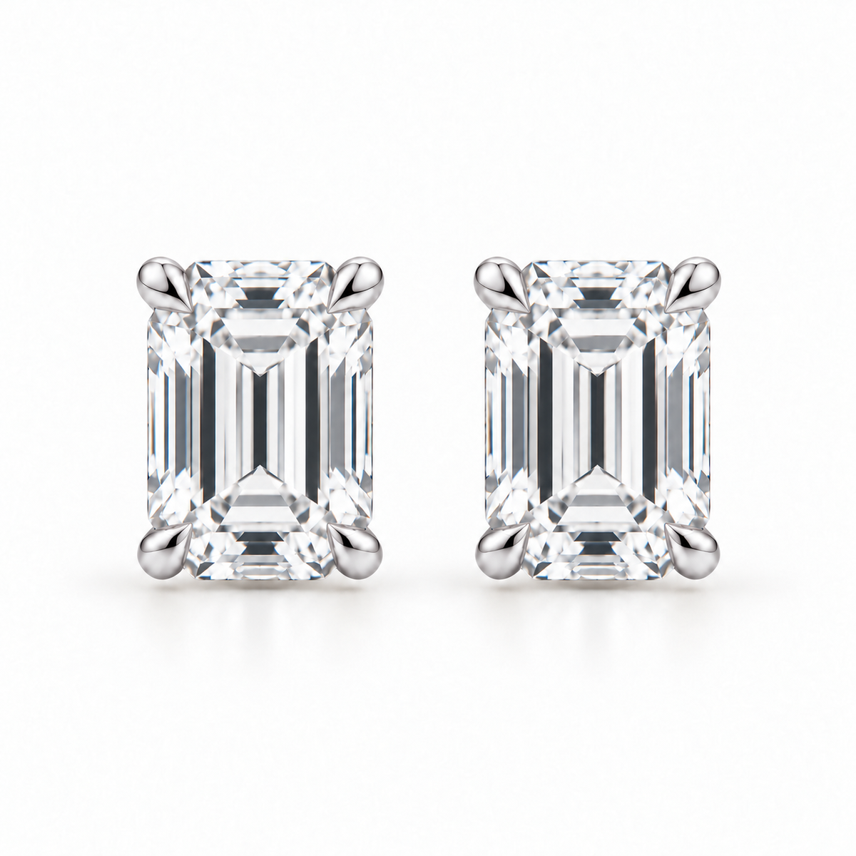The Chelsea Emerald Lab-Grown Stud Earrings
