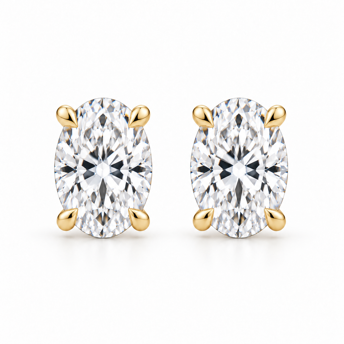 The Chelsea Oval Lab-Grown Stud Earrings