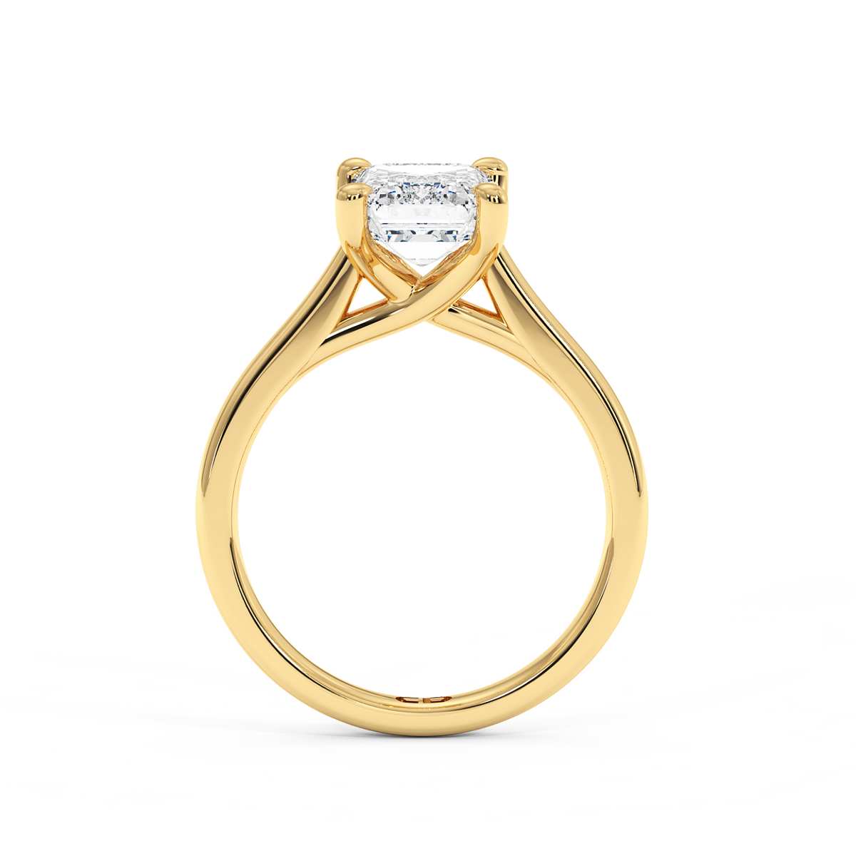 The Belgravia Emerald Lab-Grown Yellow Gold Ring