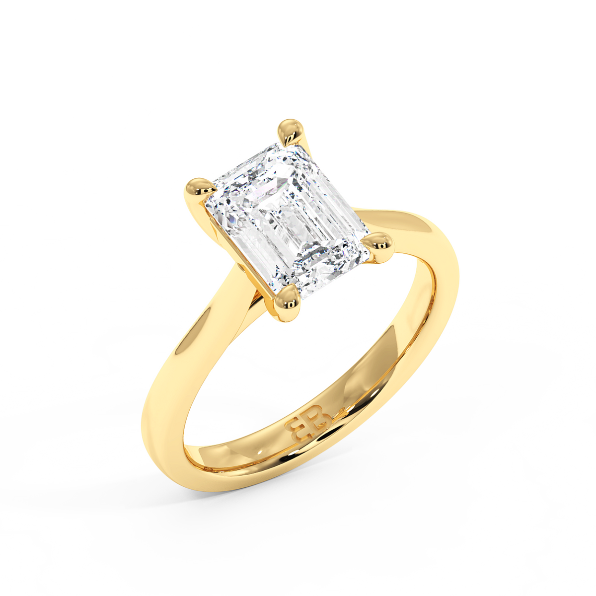 The Belgravia Emerald Lab-Grown Yellow Gold Ring