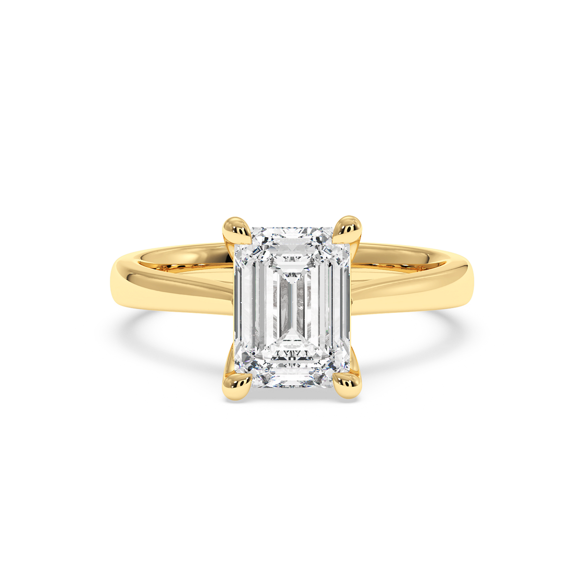 The Belgravia Emerald Lab-Grown Yellow Gold Ring