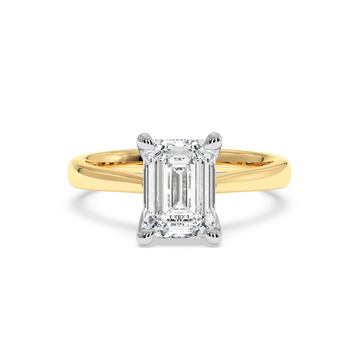 The Belgravia Emerald Lab-Grown Gold & Platinum Ring