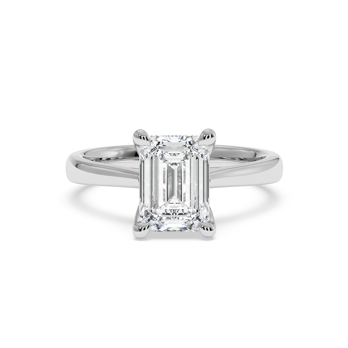 The Belgravia Emerald Lab-Grown Platinum Ring