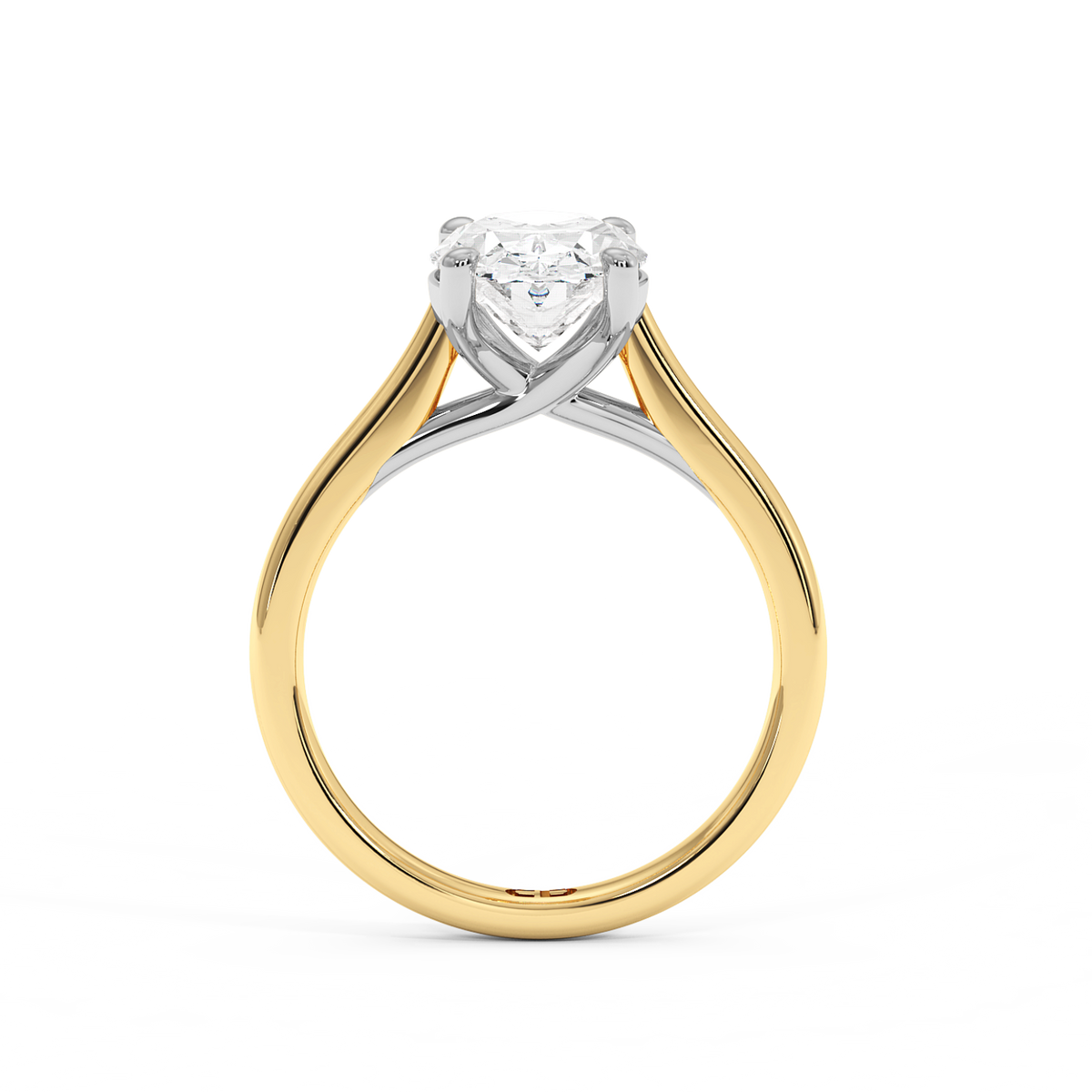 The Belgravia Oval Lab-Grown Gold & Platinum Ring