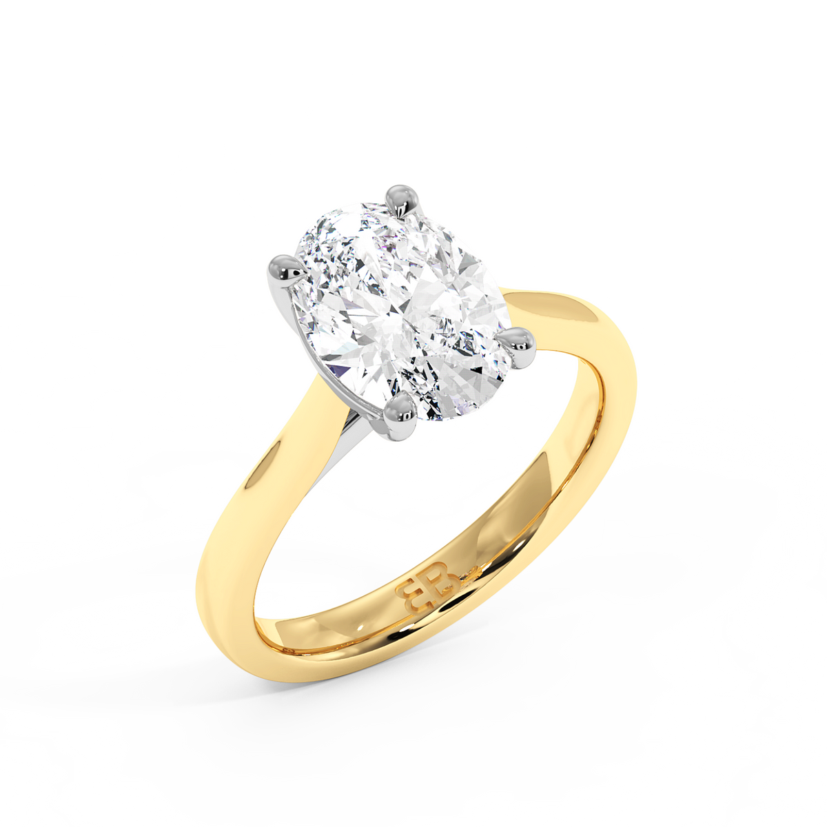 The Belgravia Oval Lab-Grown Gold & Platinum Ring
