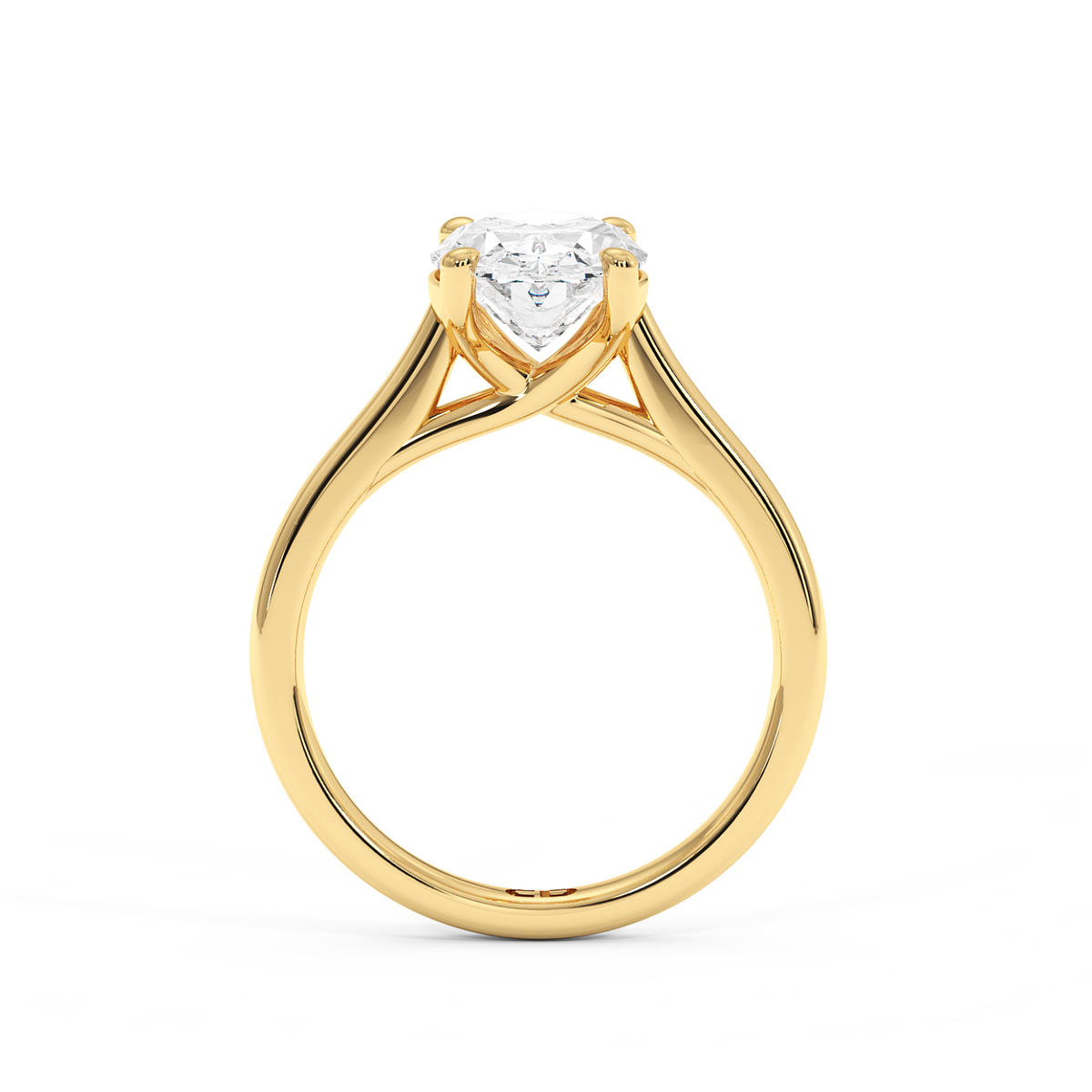 The Belgravia Oval Lab-Grown Yellow Gold Ring