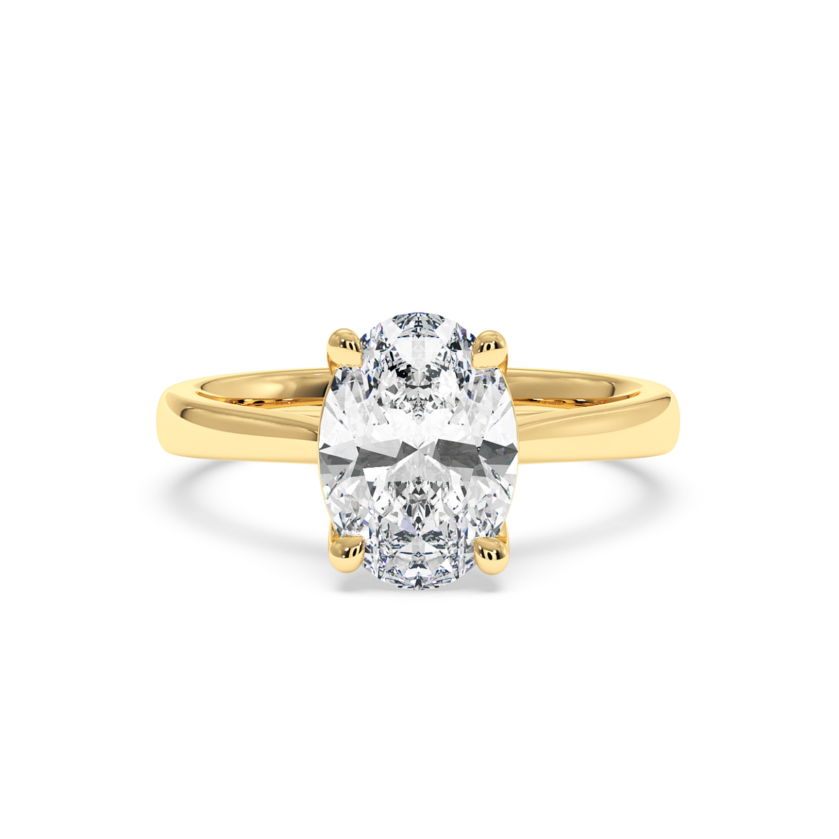 The Belgravia Oval Lab-Grown Yellow Gold Ring