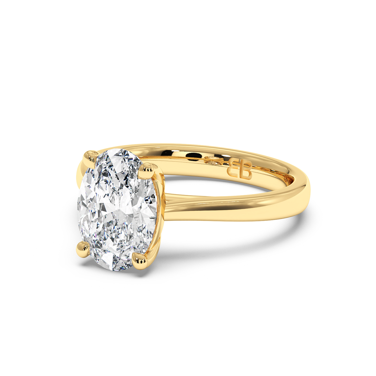 The Belgravia Oval Lab-Grown Yellow Gold Ring