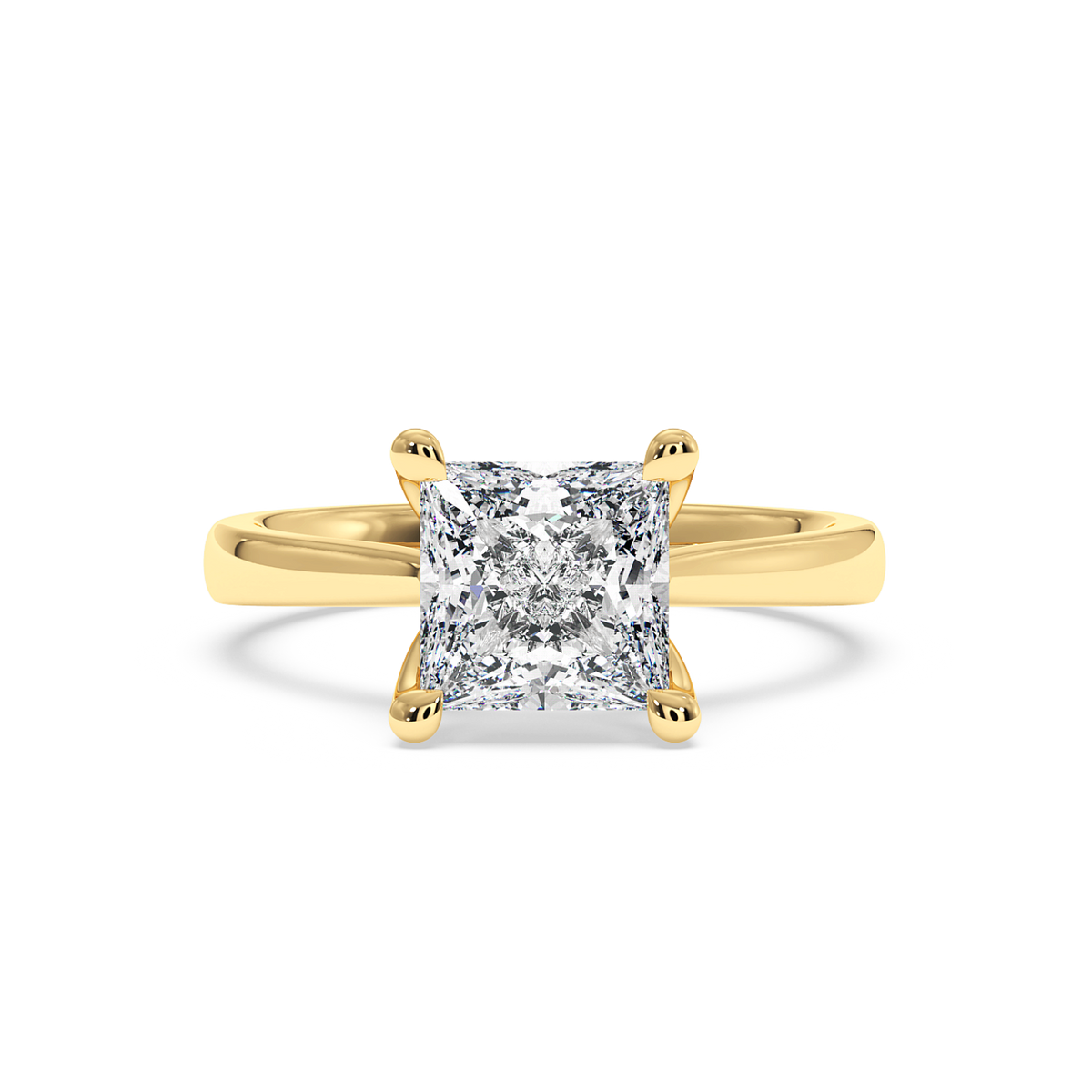 La bague Chelsea en or jaune et émeraude de laboratoire