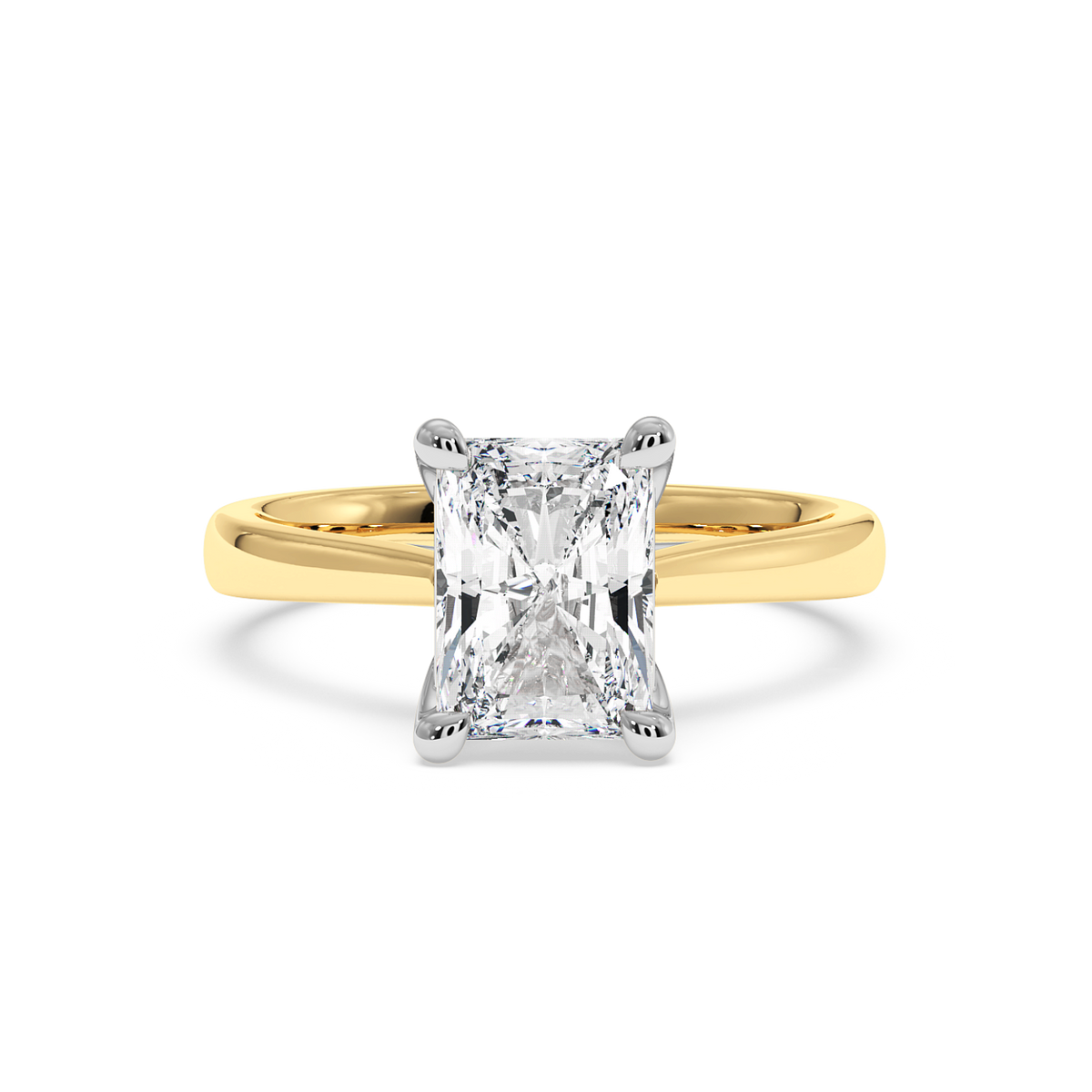 La bague Chelsea en or jaune et émeraude de laboratoire